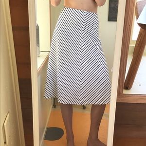 Sugar+Lips a-line striped midi skirt